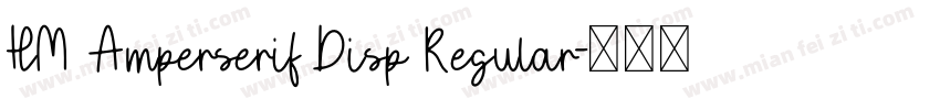HM Amperserif Disp Regular字体转换